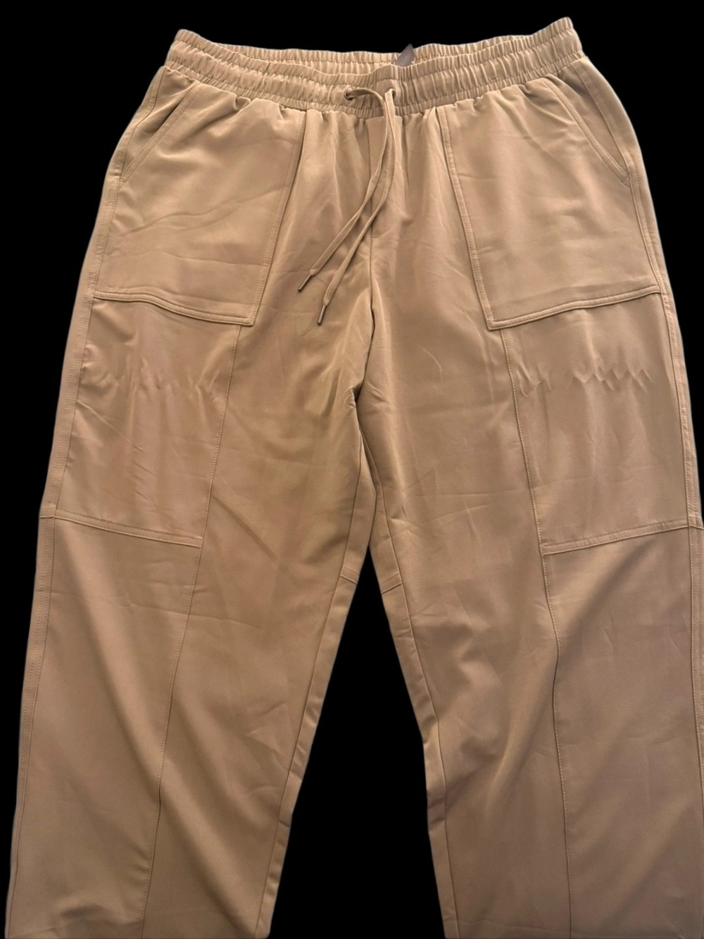 Mondetta Womans Utility Joggrr Pants in Light Tan